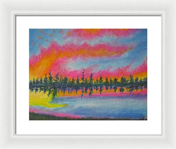 Candycane Sunset - Framed Print