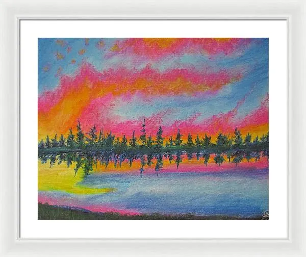 Candycane Sunset - Framed Print