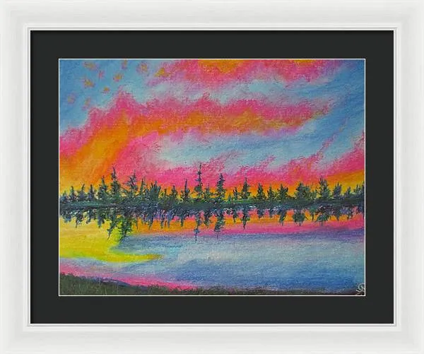 Candycane Sunset - Framed Print