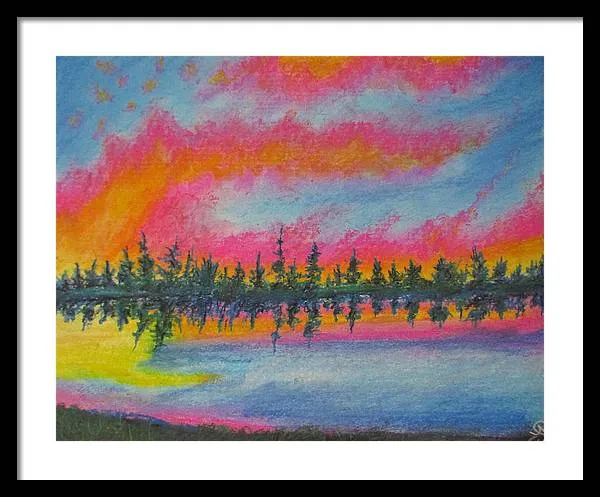 Candycane Sunset - Framed Print