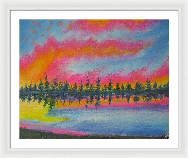 Candycane Sunset - Framed Print