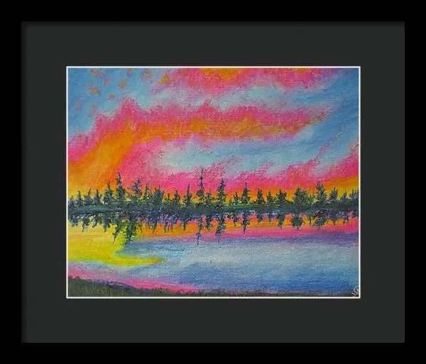 Candycane Sunset - Framed Print