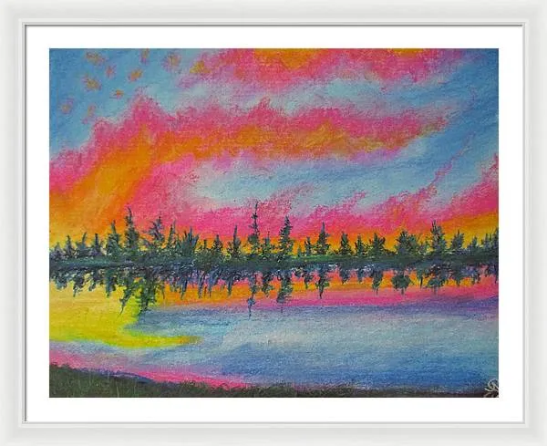 Candycane Sunset - Framed Print