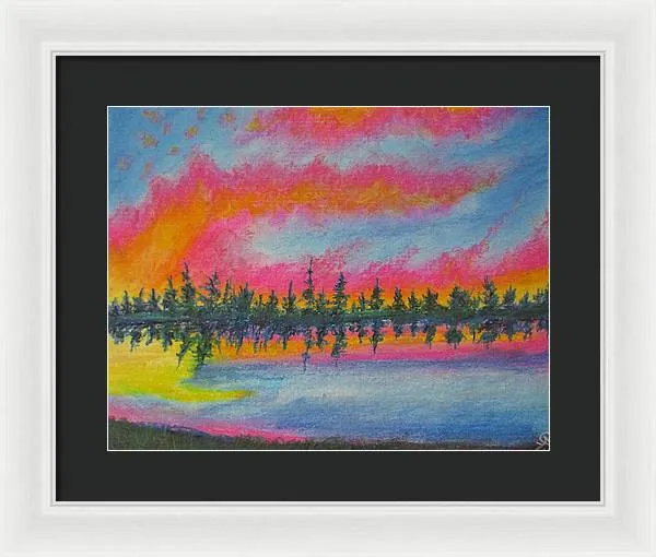 Candycane Sunset - Framed Print