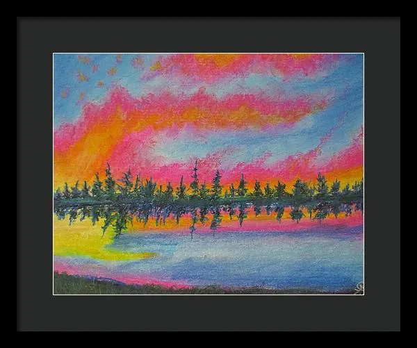 Candycane Sunset - Framed Print