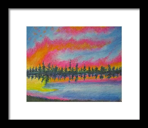 Candycane Sunset - Framed Print