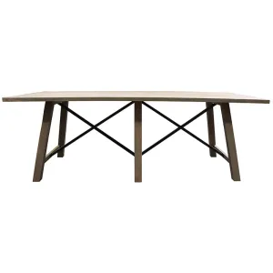 Castleford Oak & Iron Dining Table - Modern Chic