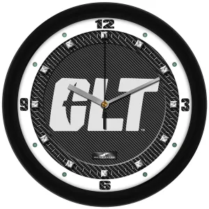 Charlotte 49ers Wall Clock - Carbon Fiber Textured