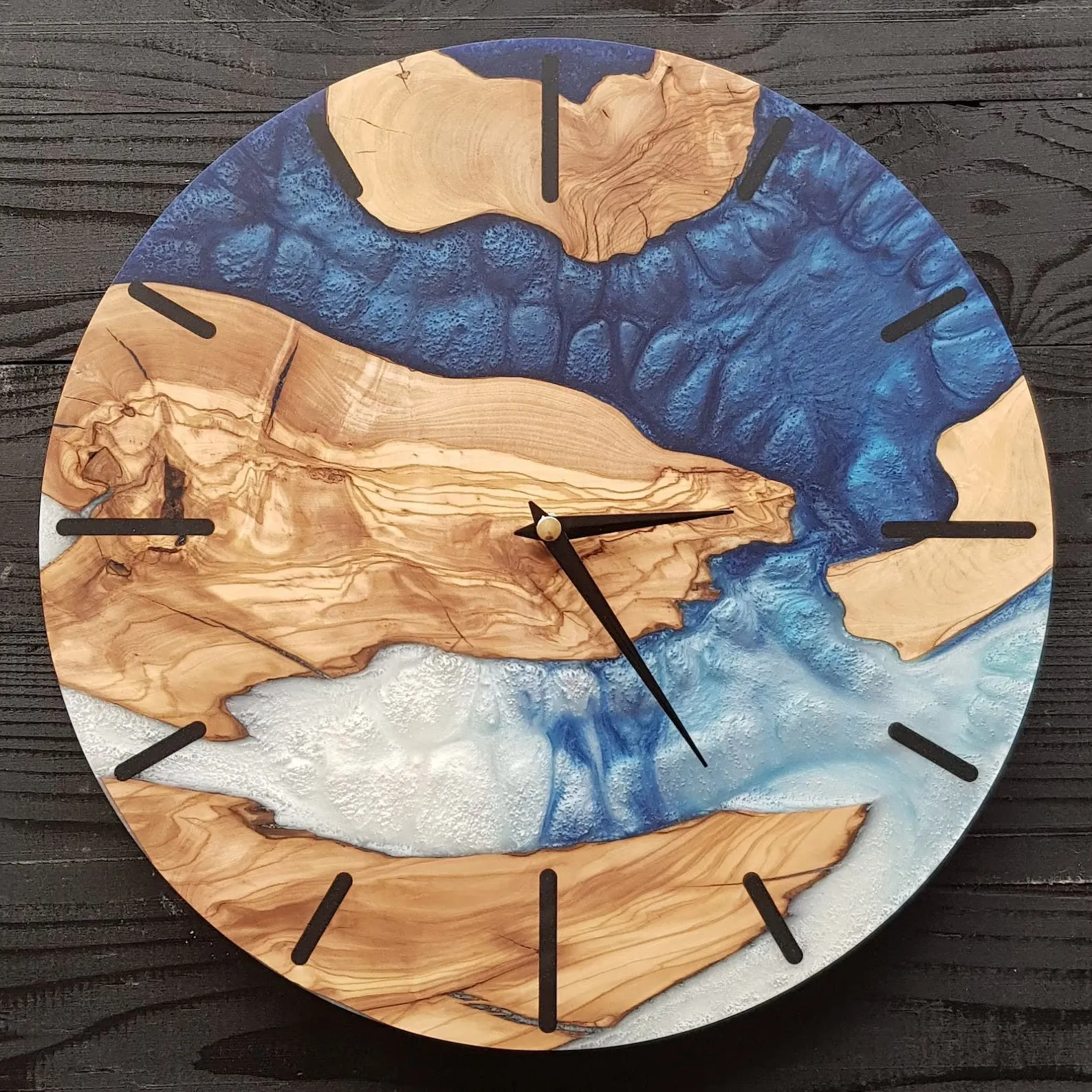 Coastal Azure Timekeeper | Premium Handmade Wall Clocks