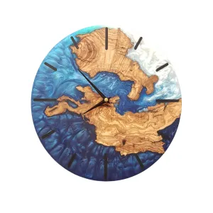 Coastal Azure Timekeeper | Premium Handmade Wall Clocks