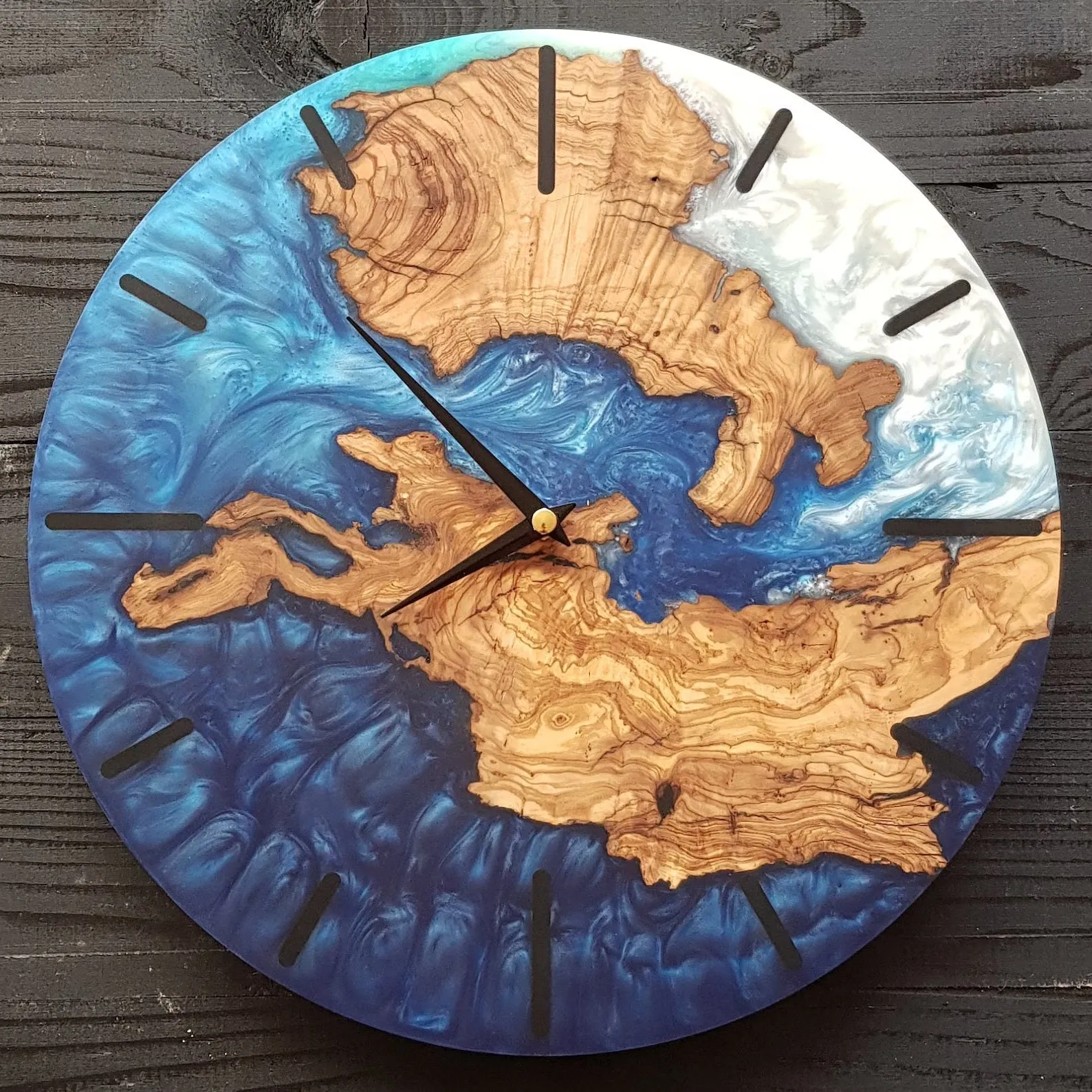 Coastal Azure Timekeeper | Premium Handmade Wall Clocks