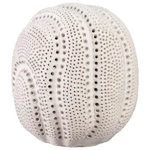 Coastal Style White Porcelain Lunar Sphere