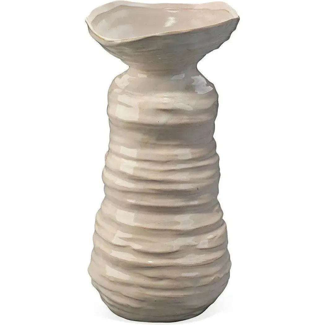 Cream Ceramic Marine Coastal Decor Decorative Large Vase