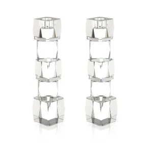 Crystal Cube Candlesticks