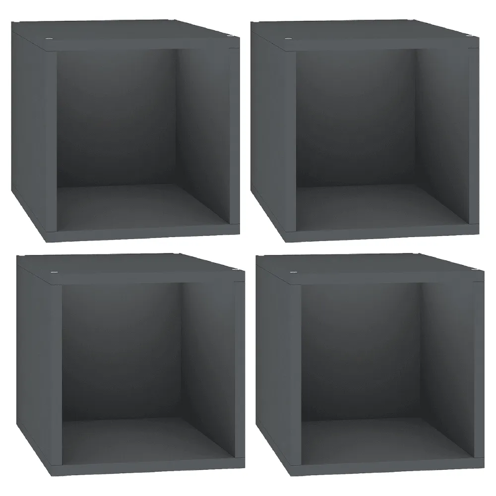 Cubox Storage Unit, 30 x 30 cm, Set of 4, Slate Grey