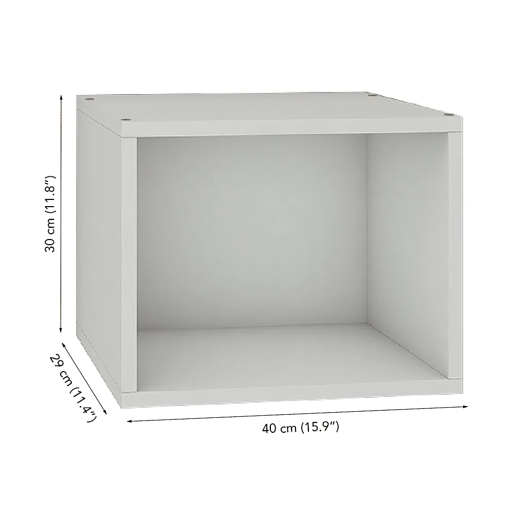 Cubox Storage Unit, 40 x 30 cm, Single, Frosty White