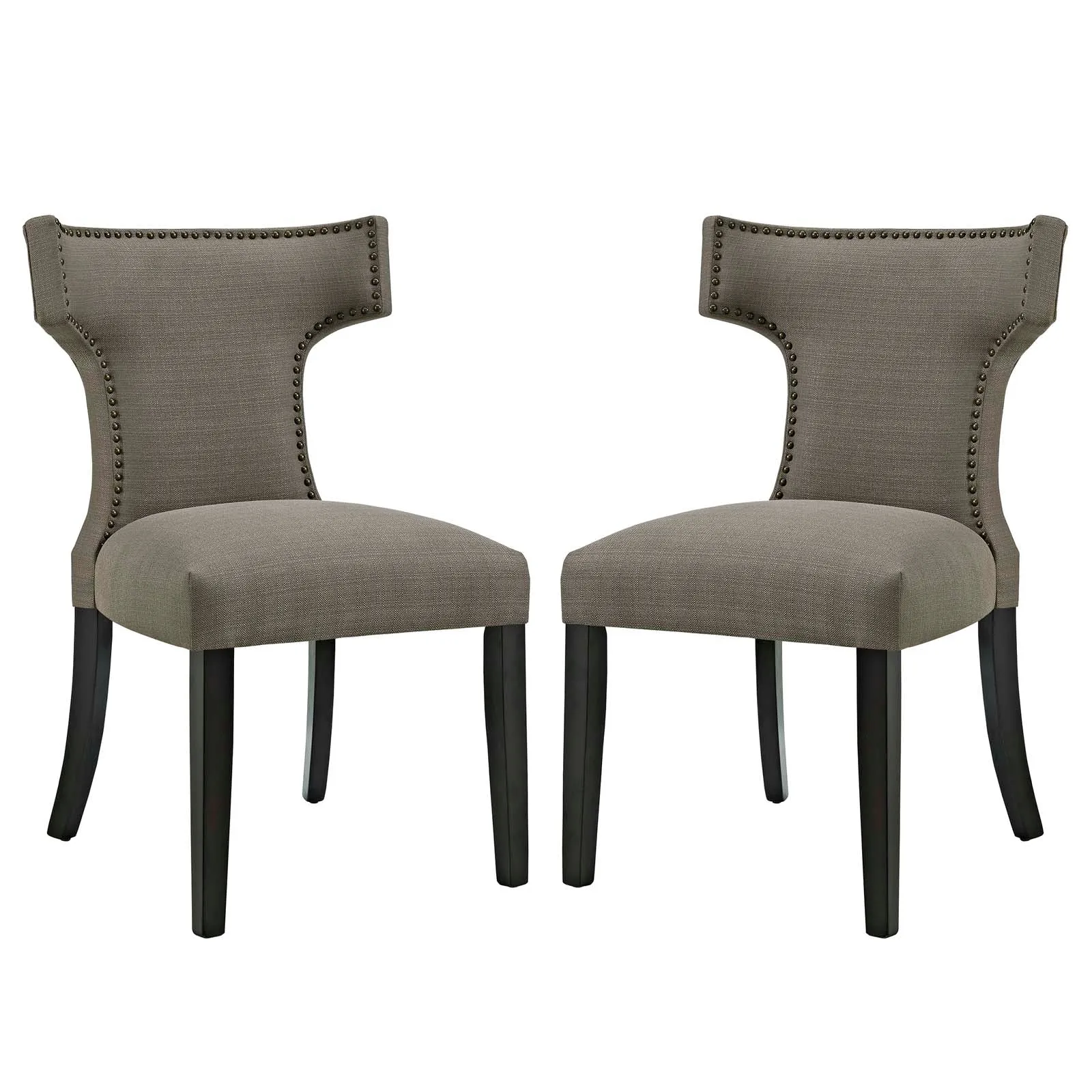 Curve Dining Side Chair Fabric Set of 2