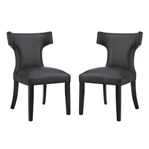 Curve Dining Side Chair Vinyl Set of 2