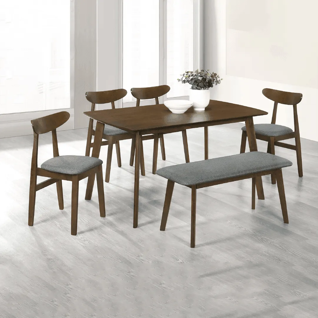 Damidox Wooden Dining Set with Bench