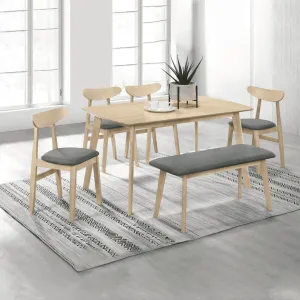 Damidox Wooden Dining Set with Bench