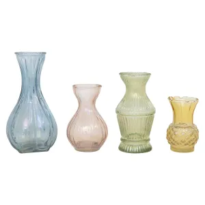 Debossed Glass Vases