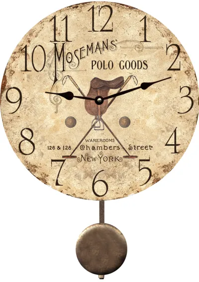 Equestrian Clock- Moseman's Polo Goods Clock- New York Saddle Clock