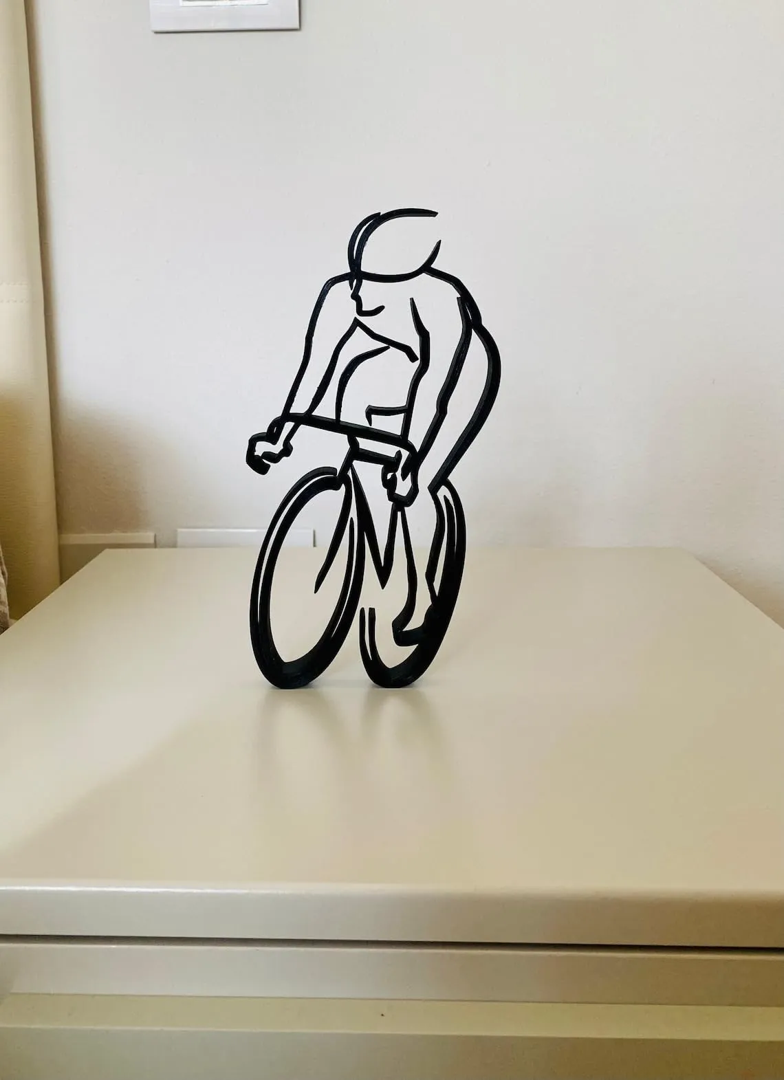 EROTNGO Bicycle Rider: Minimalist Tabletop Plastic Figure, Artistic Home Decor Statue for Windowsill or Bookshelf, Ideal Gift for Christmas