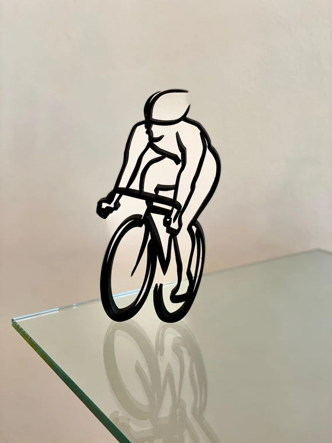 EROTNGO Bicycle Rider: Minimalist Tabletop Plastic Figure, Artistic Home Decor Statue for Windowsill or Bookshelf, Ideal Gift for Christmas