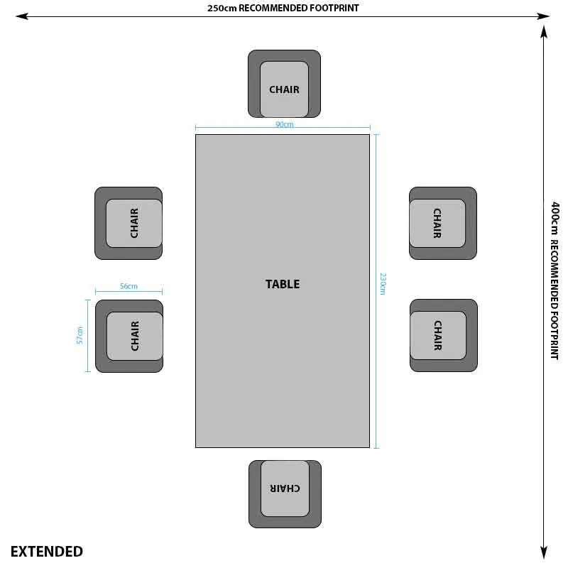 Falcon Extendable Dining Table with 6 Chairs