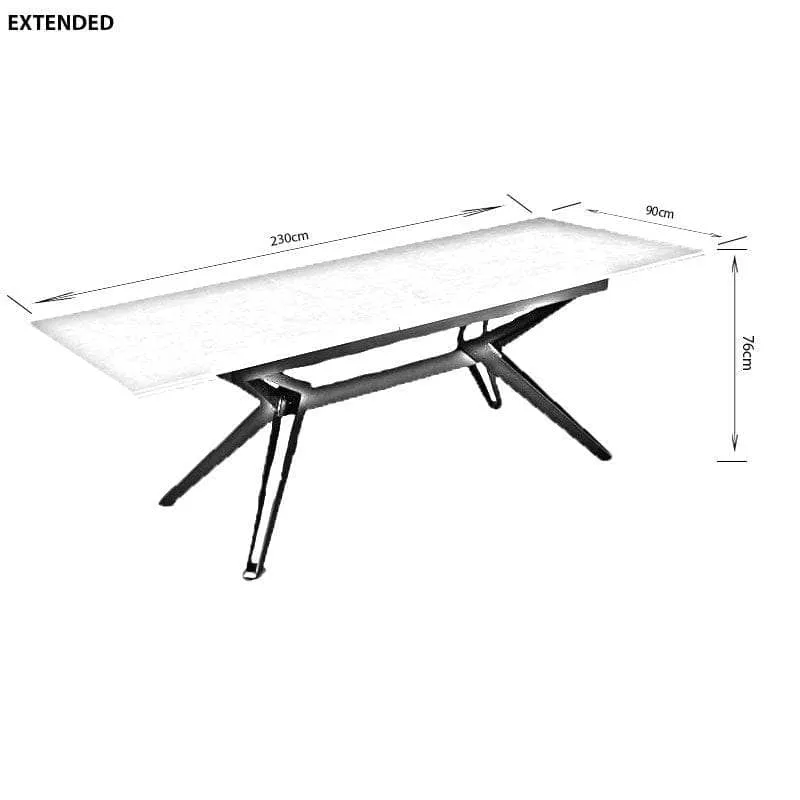 Falcon Extendable Dining Table with 6 Chairs