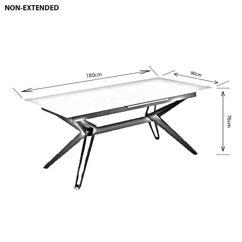 Falcon Extendable Dining Table with 6 Chairs