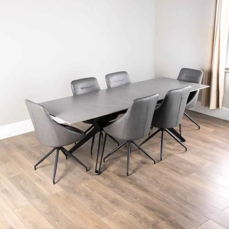 Falcon Extendable Dining Table with 6 Chairs