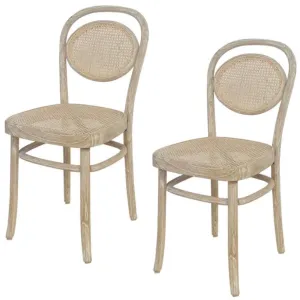 French Bistro Cane Dining Chairs - Set