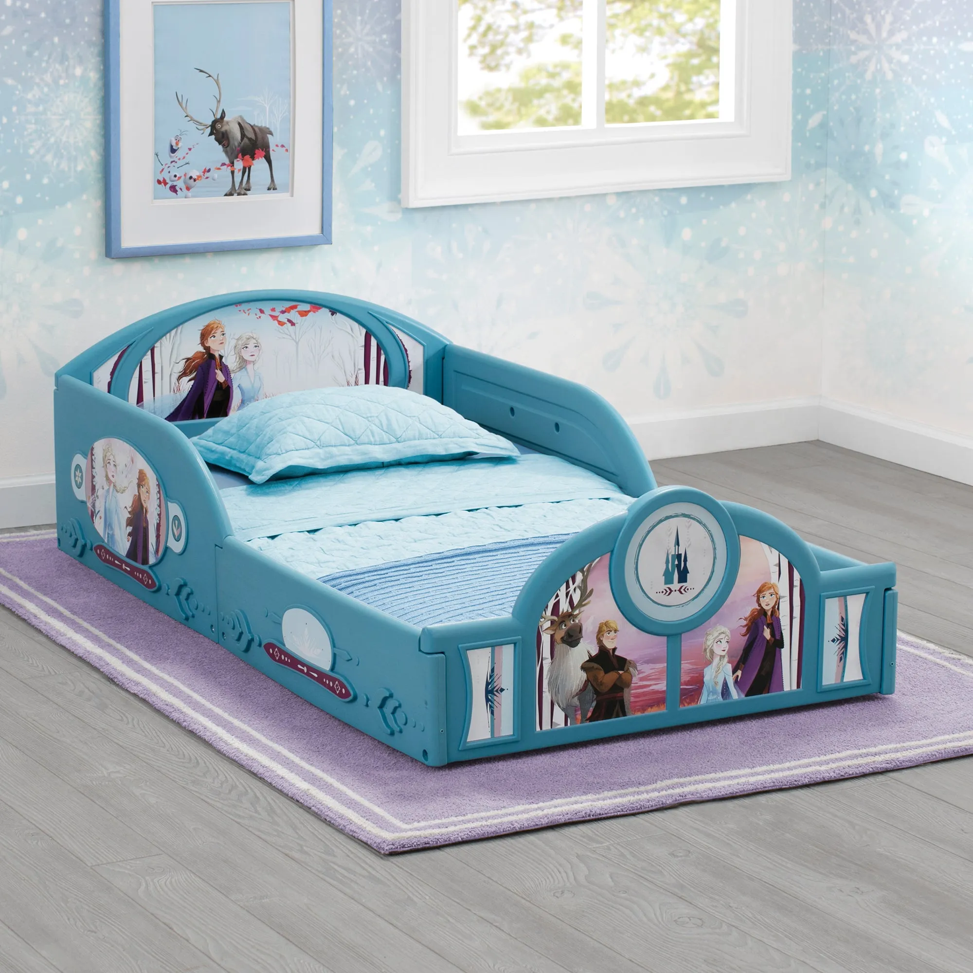 Frozen II Plastic Sleep and Play Toddler Bed