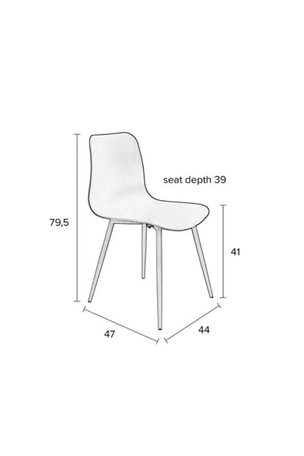 Gray Molded Dining Chairs (2) | DF Leon