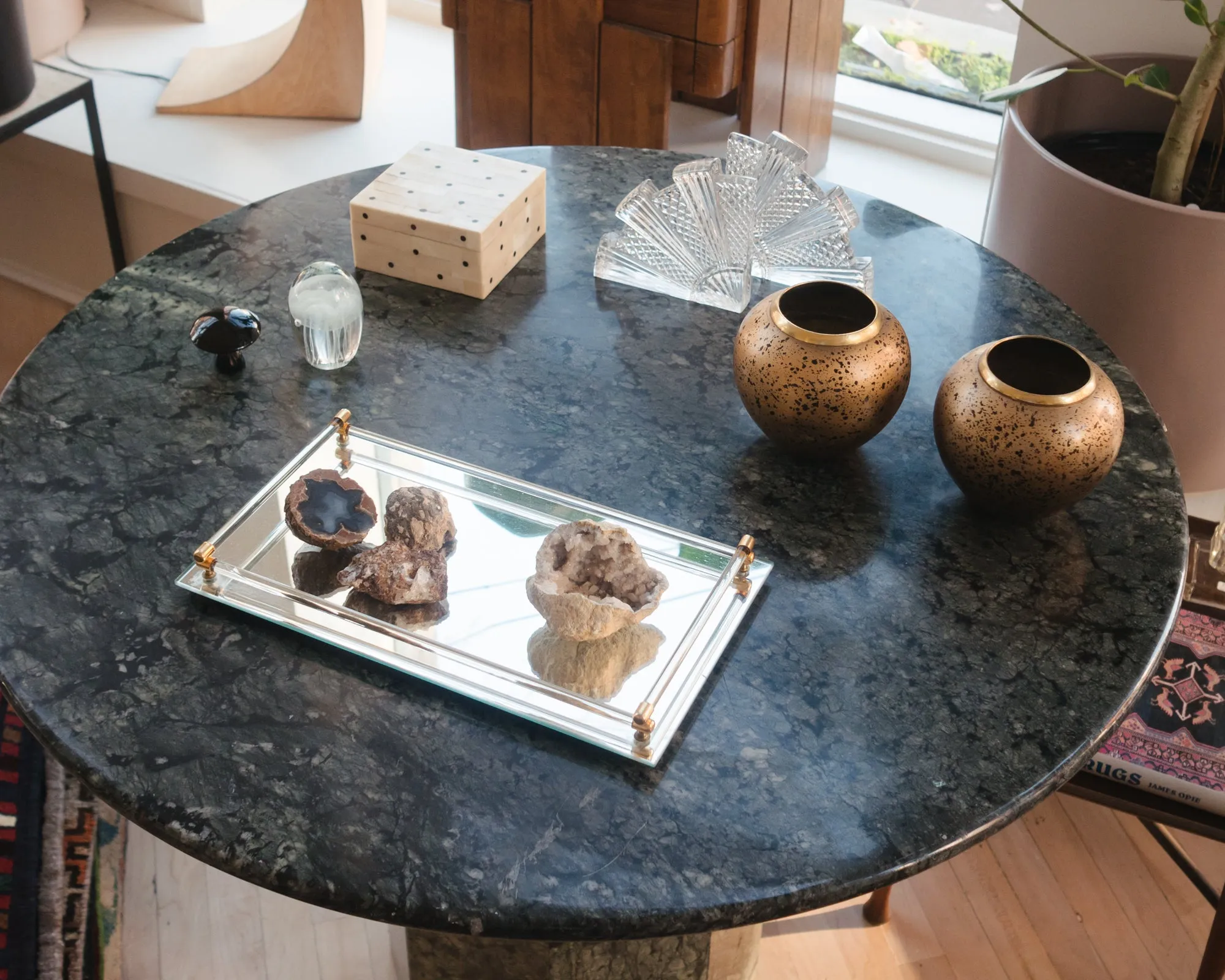 Green Marble Pedestal Table