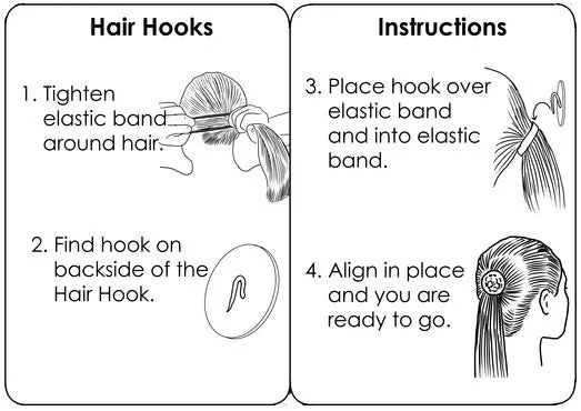 Hair Hook Hang Man - Silver, Ponytail Holder