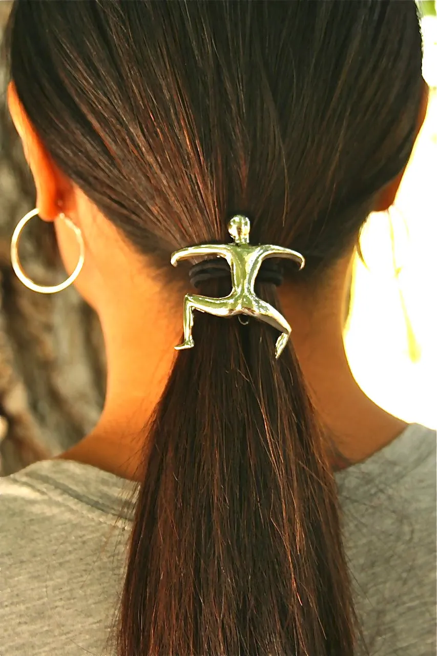 Hair Hook Hang Man - Silver, Ponytail Holder