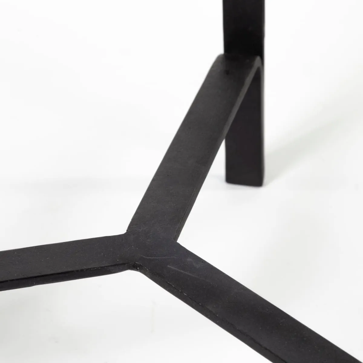 Helios End Side Table Brown Wood | Black Iron