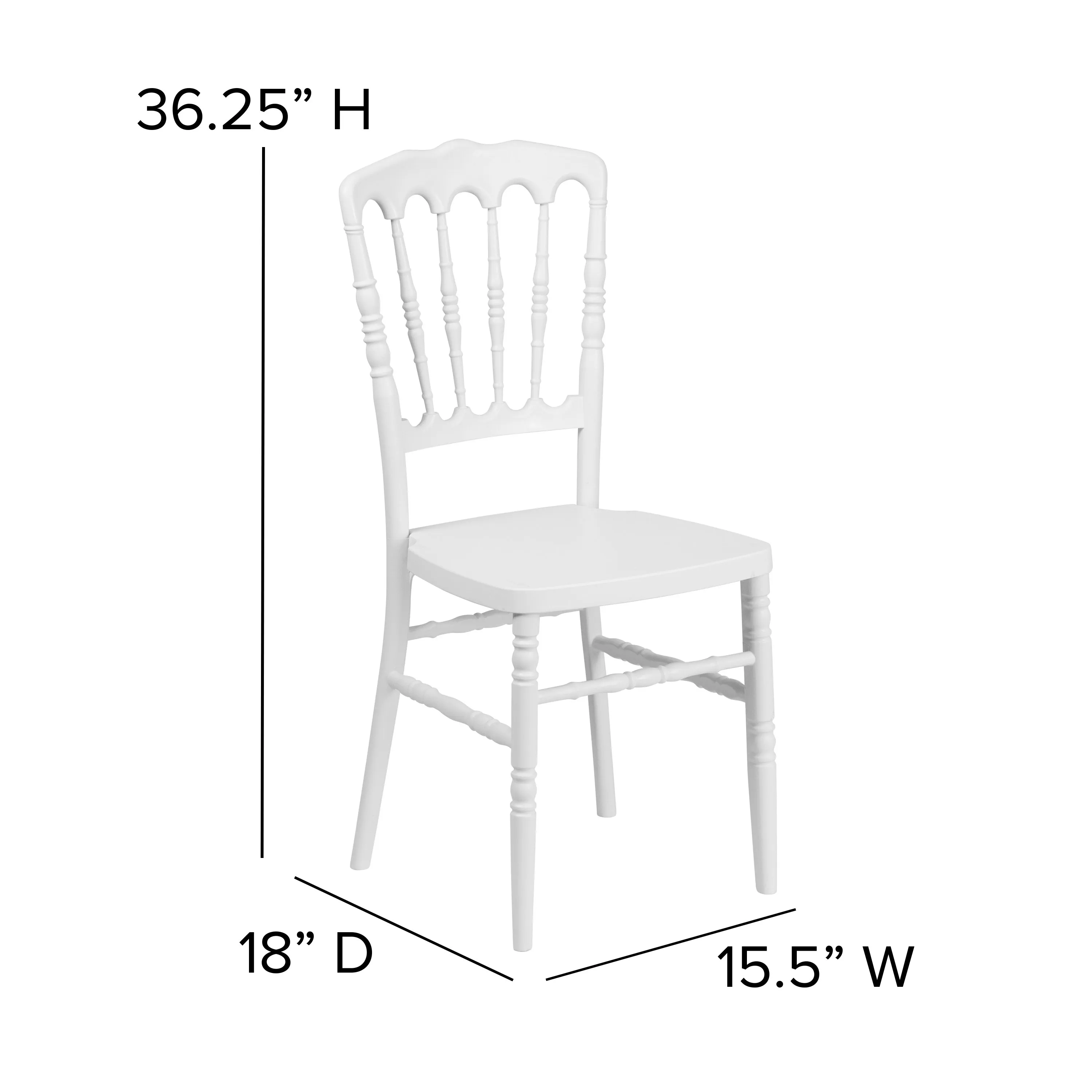 HERCULES Series Resin Stacking Napoleon Chair with Free Cushion