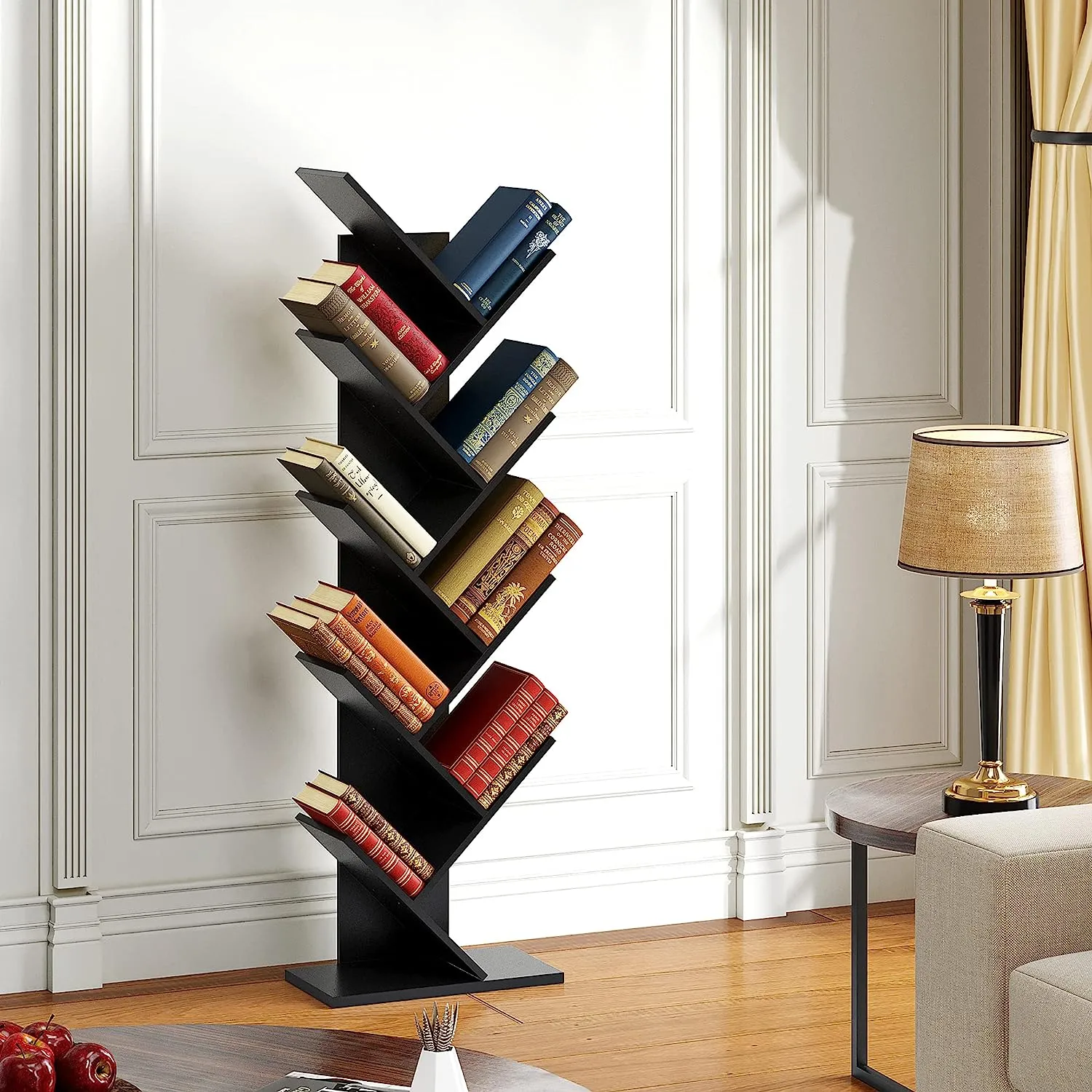 Home Bi 9-Shelf Tree Bookshelf