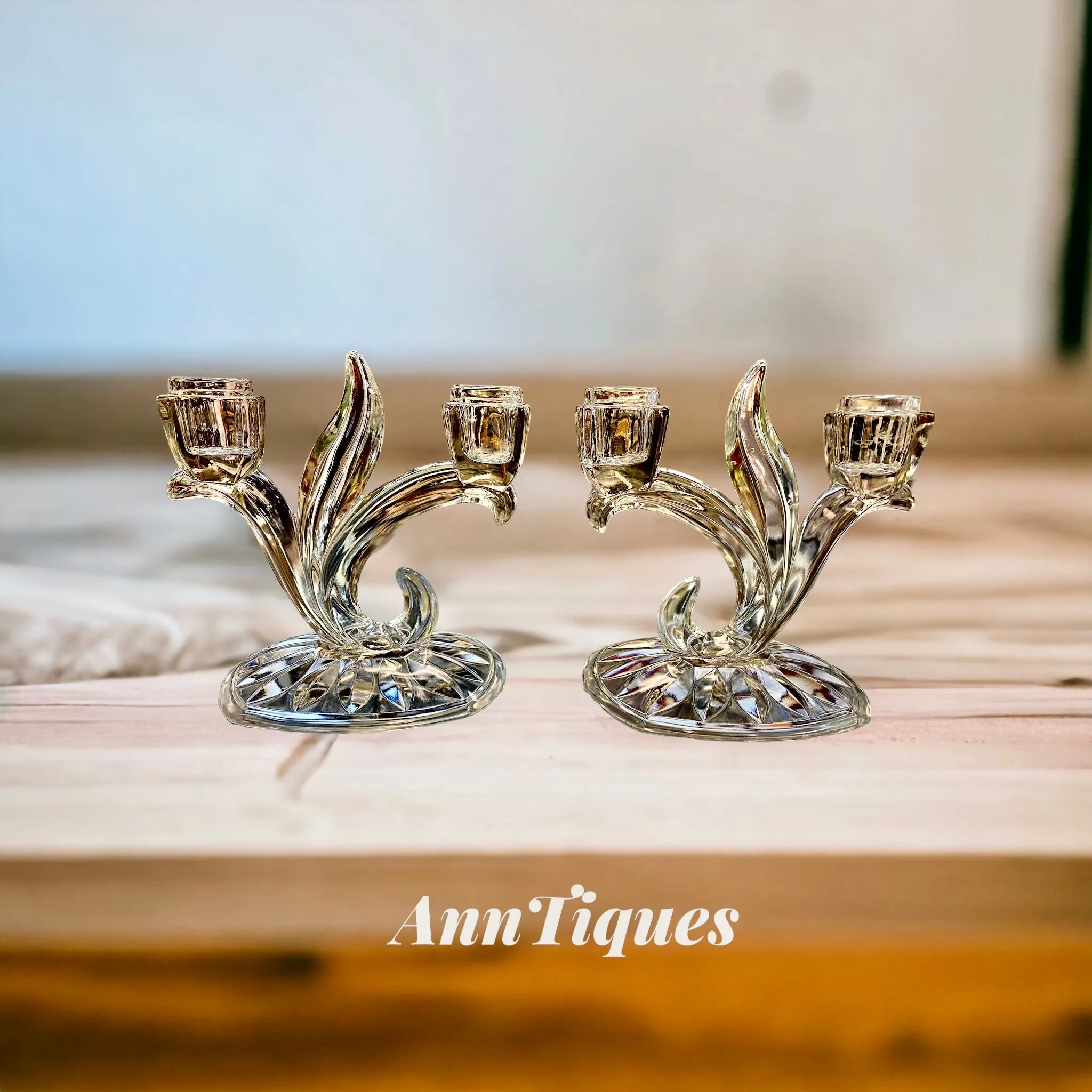 Home Decor  Crystal candlesticks