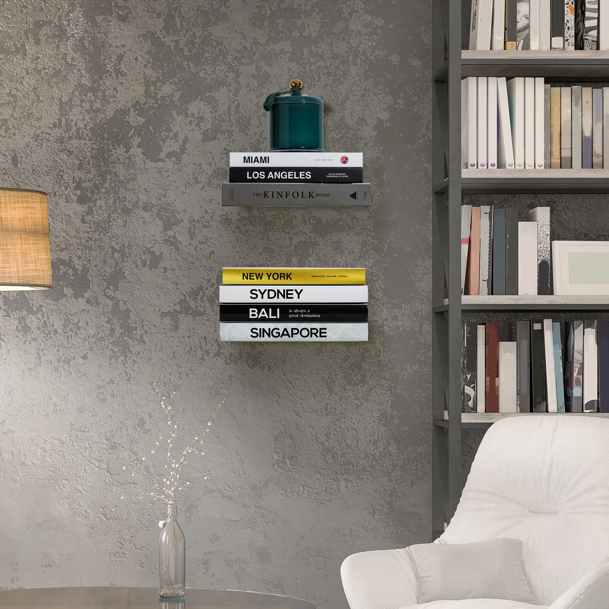 Invisible Floating Bookshelves