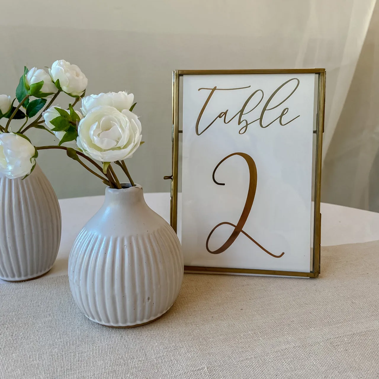 Ivory Ceramic Bud Vases - Set of 3 Wedding Vases