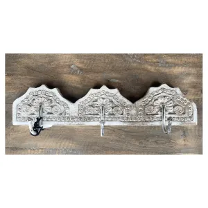 Khan Reclaimed Wooden Wall Hooks 8x34cm