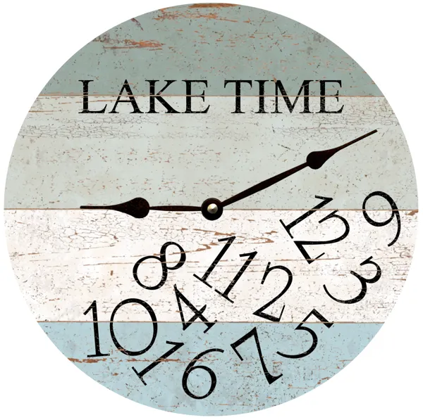 LAKE TIME Clock- Four Color Whatever Lake Time Clock