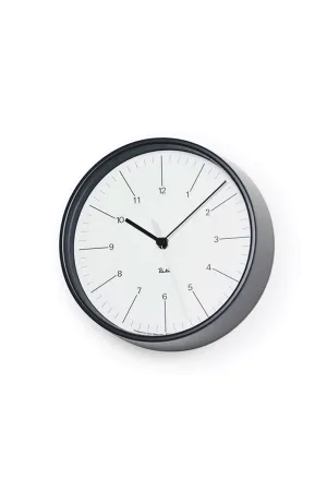 Lemnos Riki Steel Clock White