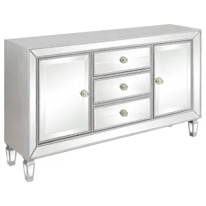 Leticia 3-drawer Accent Cabinet Silver