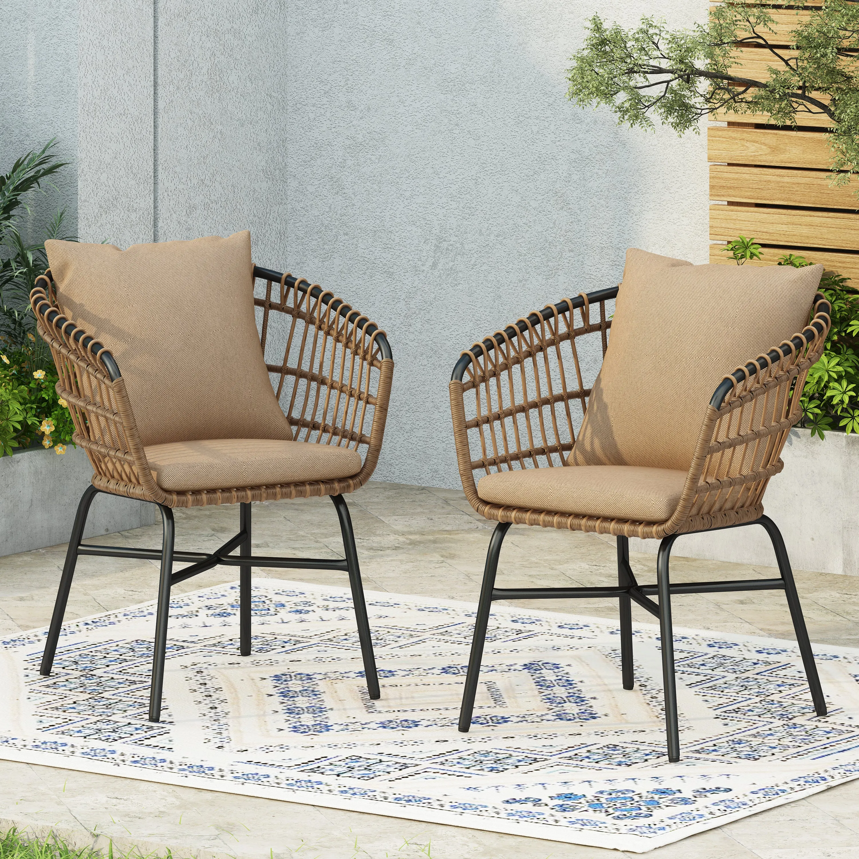 Luci Modern Outdoor Patio Dining Chairs