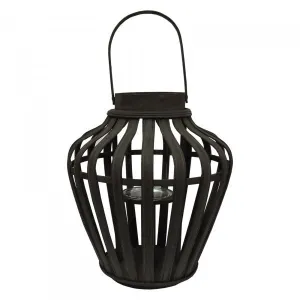 Maia Modern Bamboo Lantern With Hanging Handle